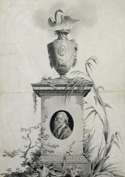 Design for the title page of the collected works of Dr Thomas Arne by Edward Francis Burney